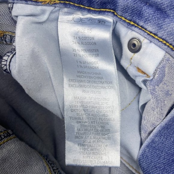 Joe's Jeans Girl's Size 16 (25x29) Mid-Rise Medium Wash Straight Leg Denim - Picture 11 of 12